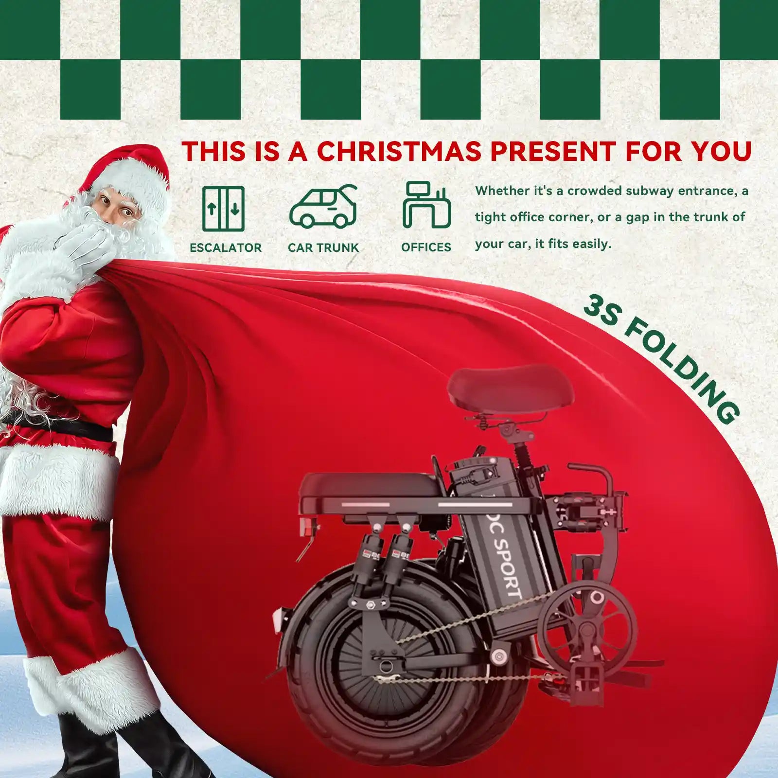 DDC Z1 1000W Electric Bike- 48V/20Ah Folding Ebike with 10 Shock Absorptions for Adults