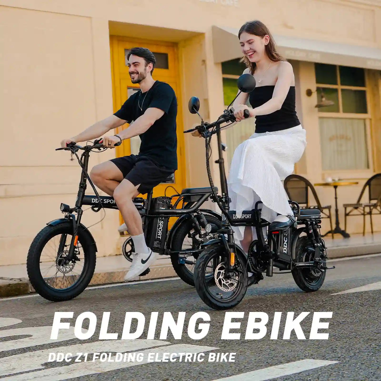 DDC Z1 1000W Electric Bike- 48V/20Ah Folding Ebike with 10 Shock Absorptions for Adults