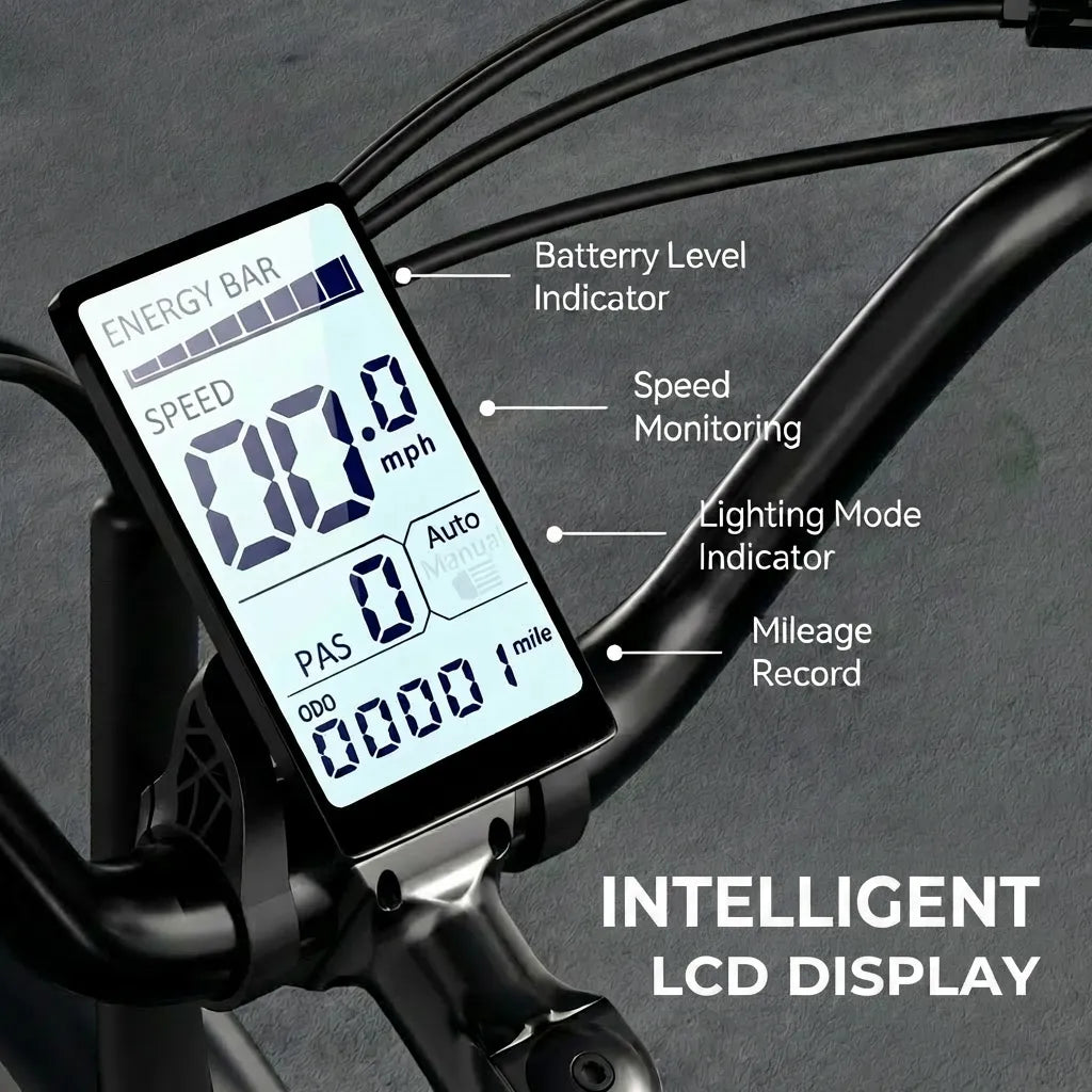 20'' 1500W Full Suspension Moped-style Electric Bike