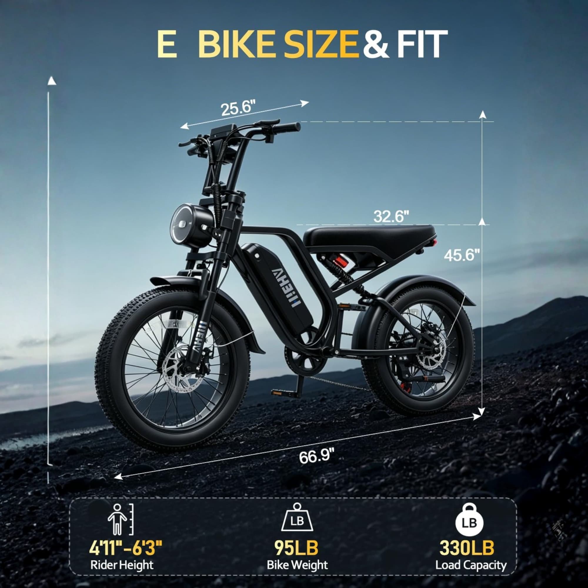 HIEHA® SU8 2.0 Smart Moped-Style Electric Bike