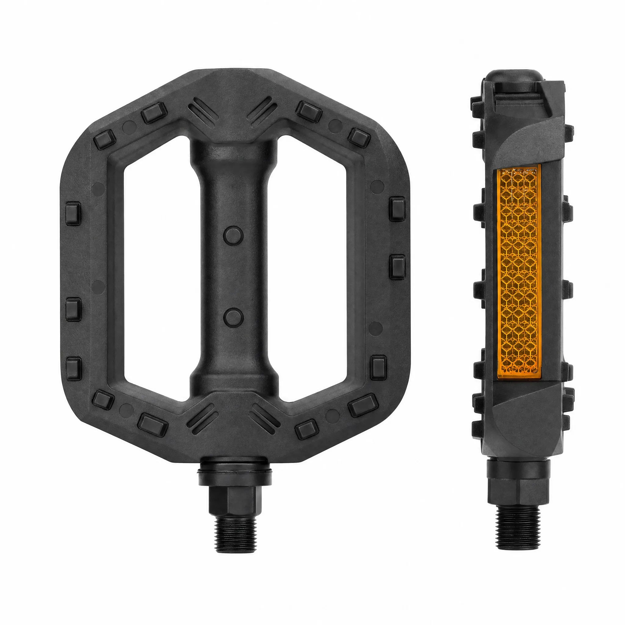 HIEHA SU8 2.0 E-Bike original OEM replacement pedals, black non-slip platform pedals with 9/16 inch standard thread, genuine factory-grade bicycle pedals