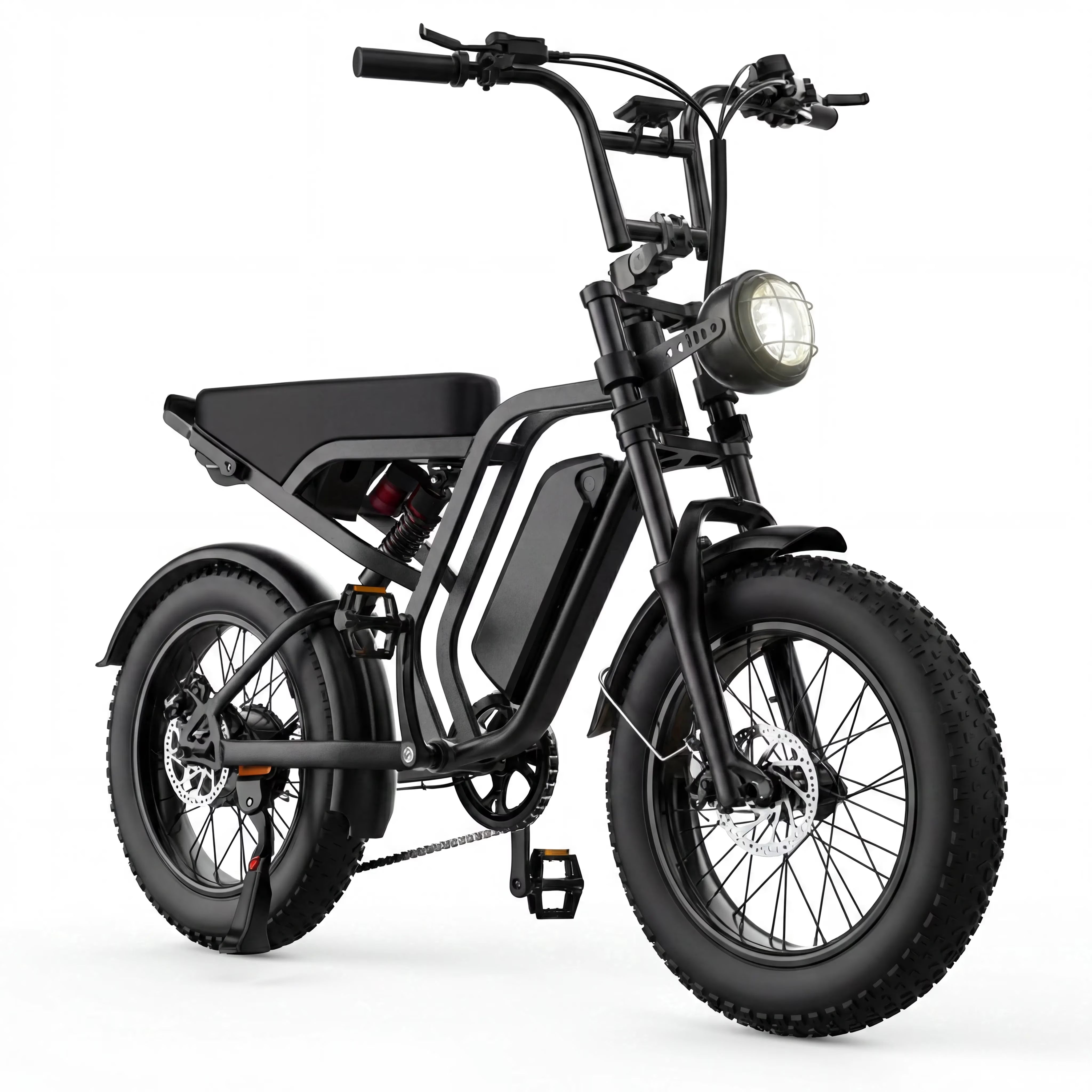 W-Apenet All-Terrain 1500W Peak Motor Electric Bike – 34 MPH Range 40-70 Miles, 48V Removable Battery, Dual Suspension & Fat Tires for Off-Road & City Adventures, Turn Signals & Brake Ligh,UL2849