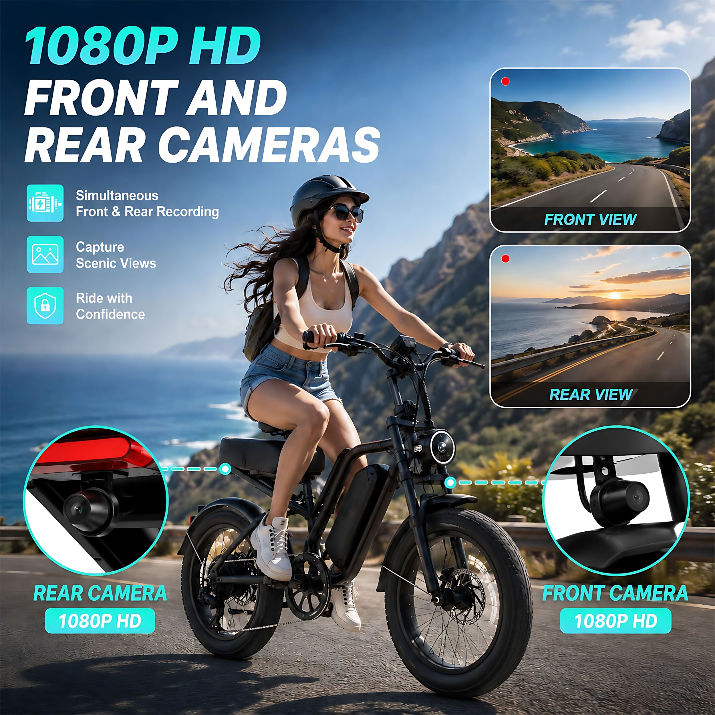 Electric Bike for Adults, 750W/1500W Peak Fat Tire E-Mountain Bicycle, Wireless CarPlay & Android Auto, UL2849