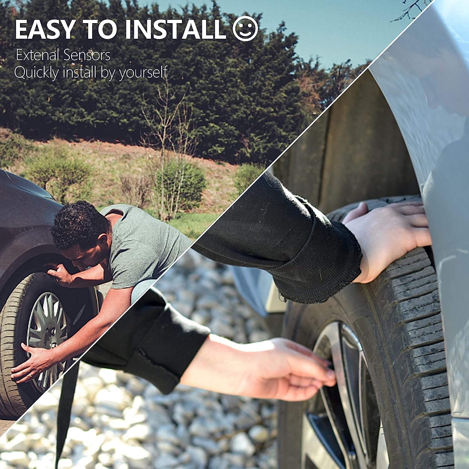 HIEHA Solar RV TPMS – 7.84” Tire Pressure Monitor with 4/6 Sensors for RVs & Trailers