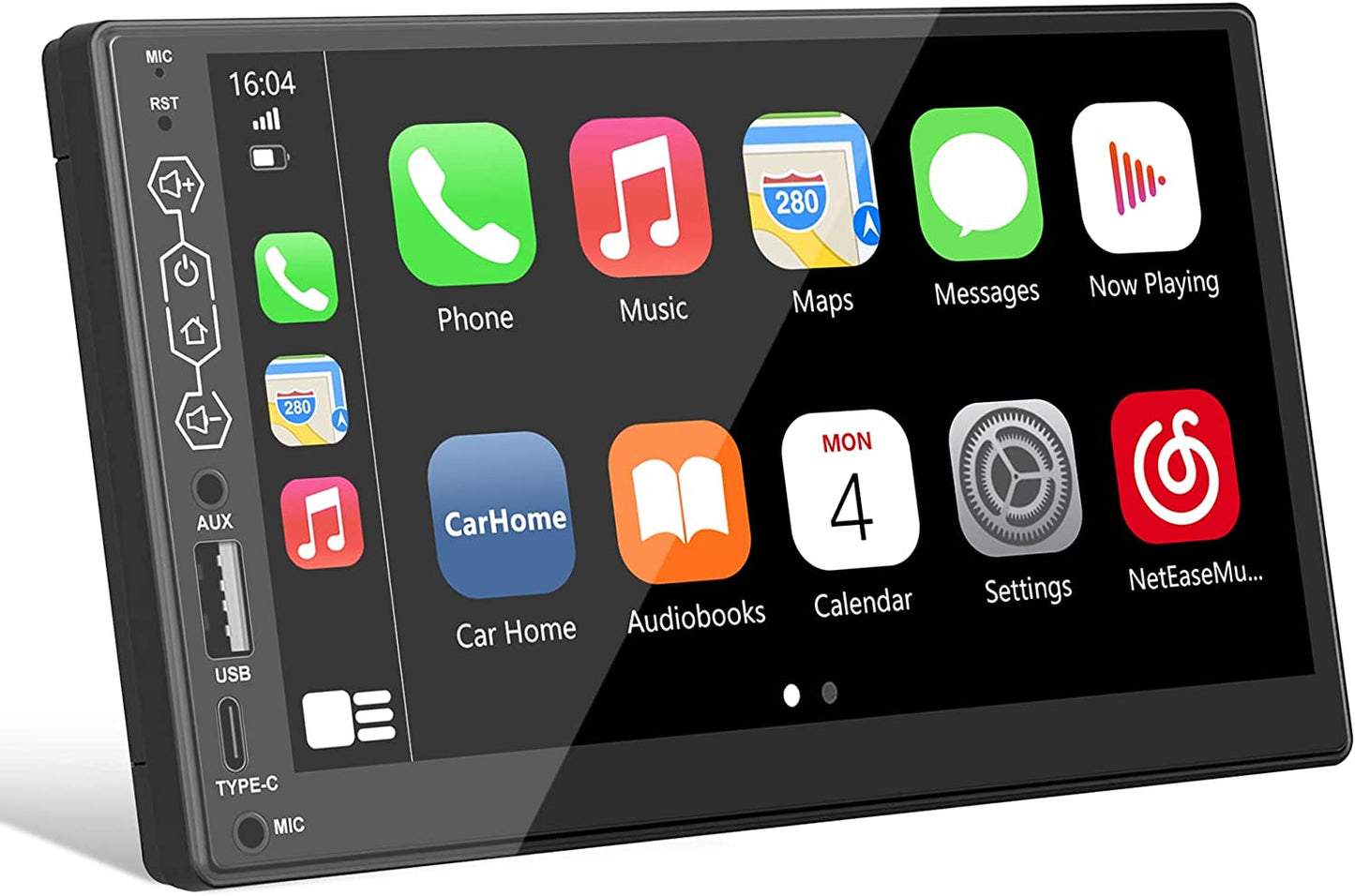 Double Din Car Stereo works with Carplay and Android Auto