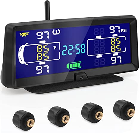 Hieha 7.84”Rv Tire Pressure Monitoring System with 4 Sensors - Hieha
