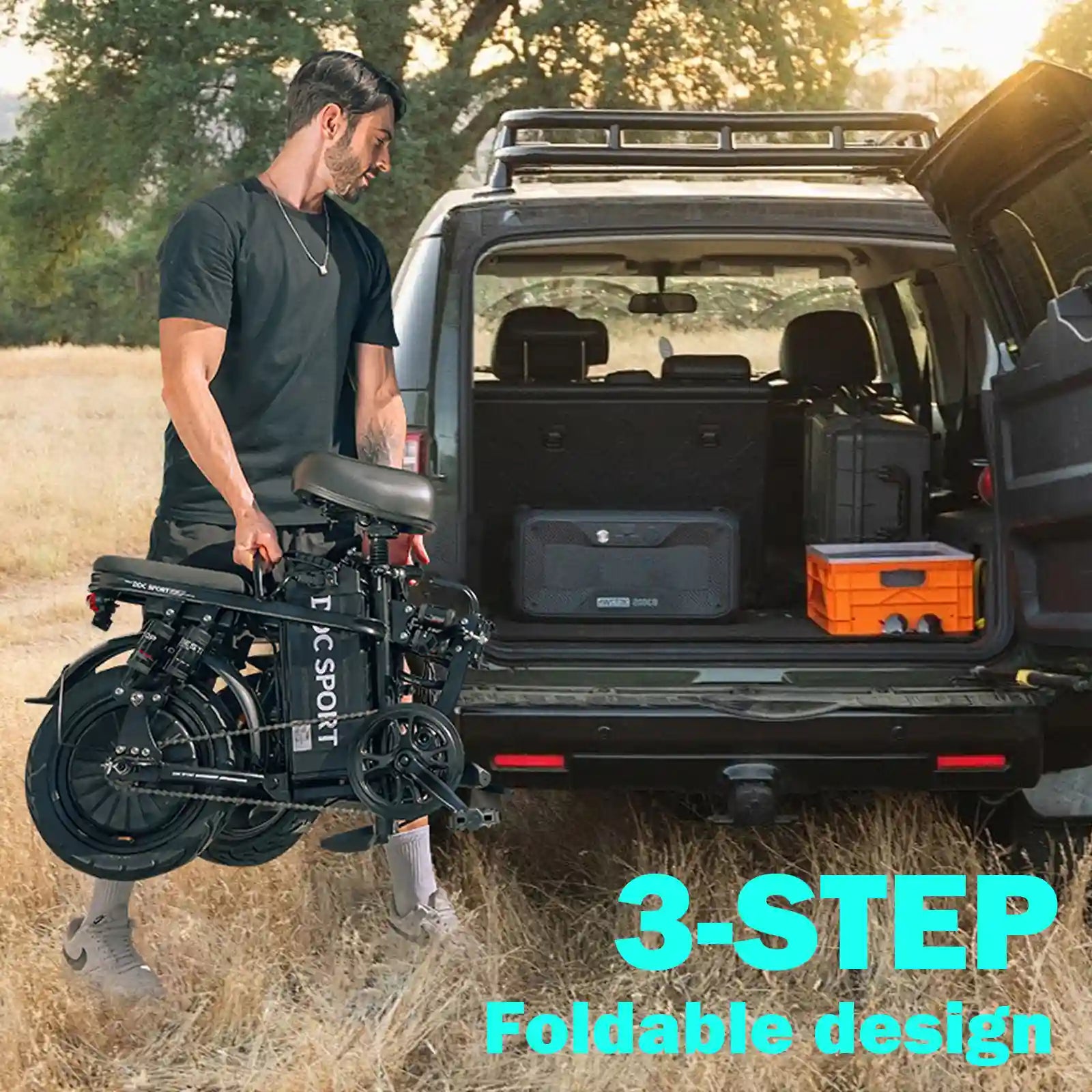DDC T2 20'' Folding Ebike for Adults – 1500W 48V 20Ah Removable Battery