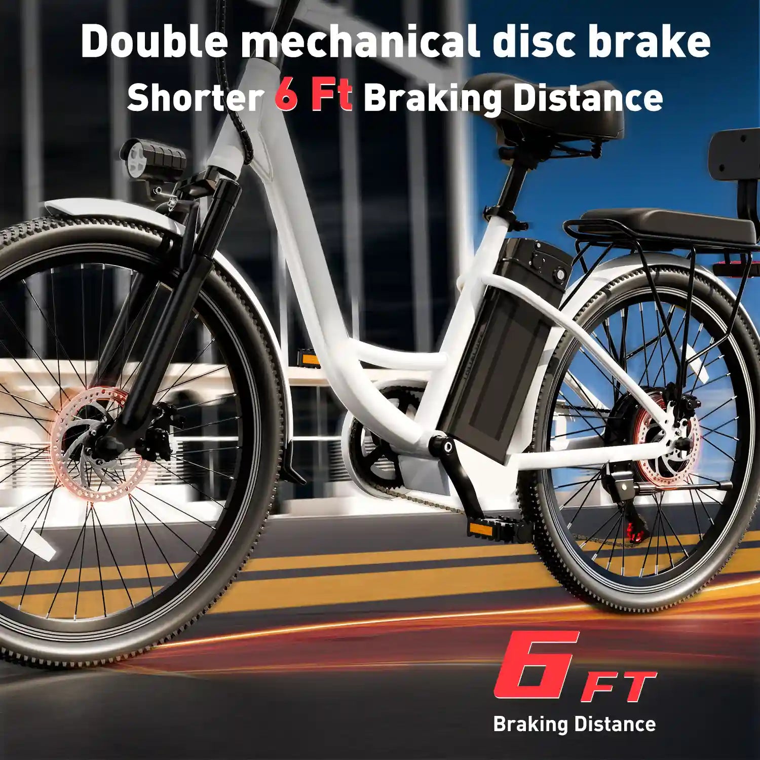 DDC CS20 500W Electric Bike | 24" Beach Cruiser for Adults