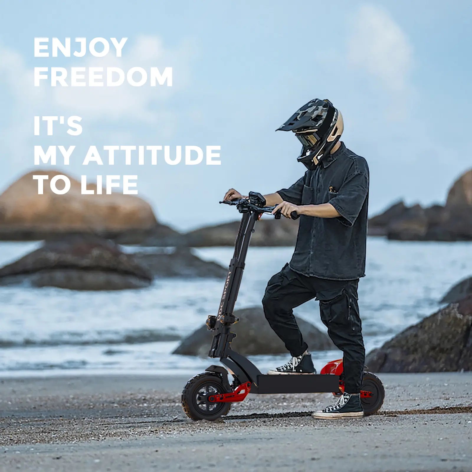 DDC G63 Pro Electric Scooter Adults 1500W Powerful Motors Top Speed 28MPH, 48V 20Ah Range 25-30 Miles, 11" All-Terrain Tires Foldable Scooter with Seat, Mountains Off-Road EScooter