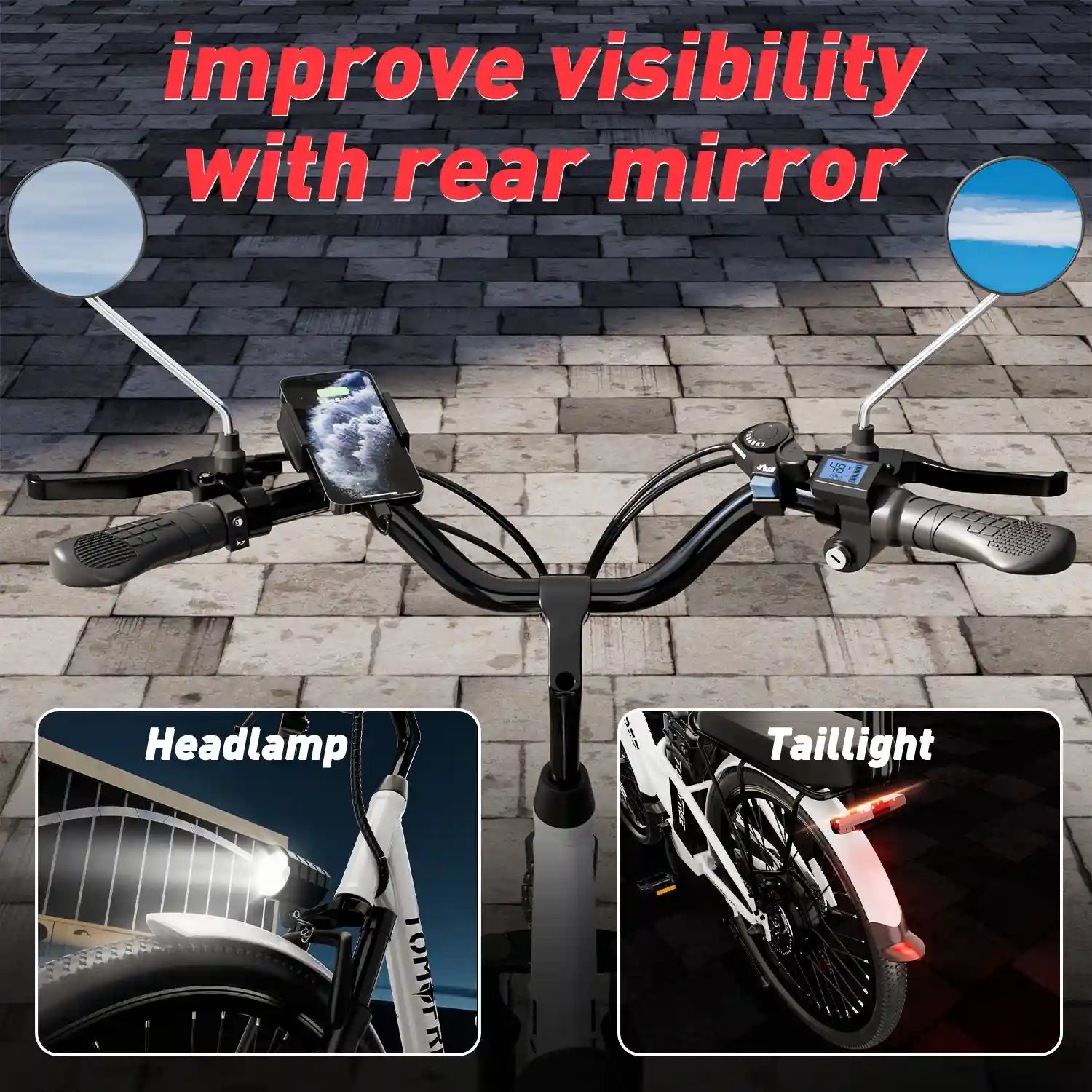DDC CS20 500W Electric Bike | 24" Beach Cruiser for Adults