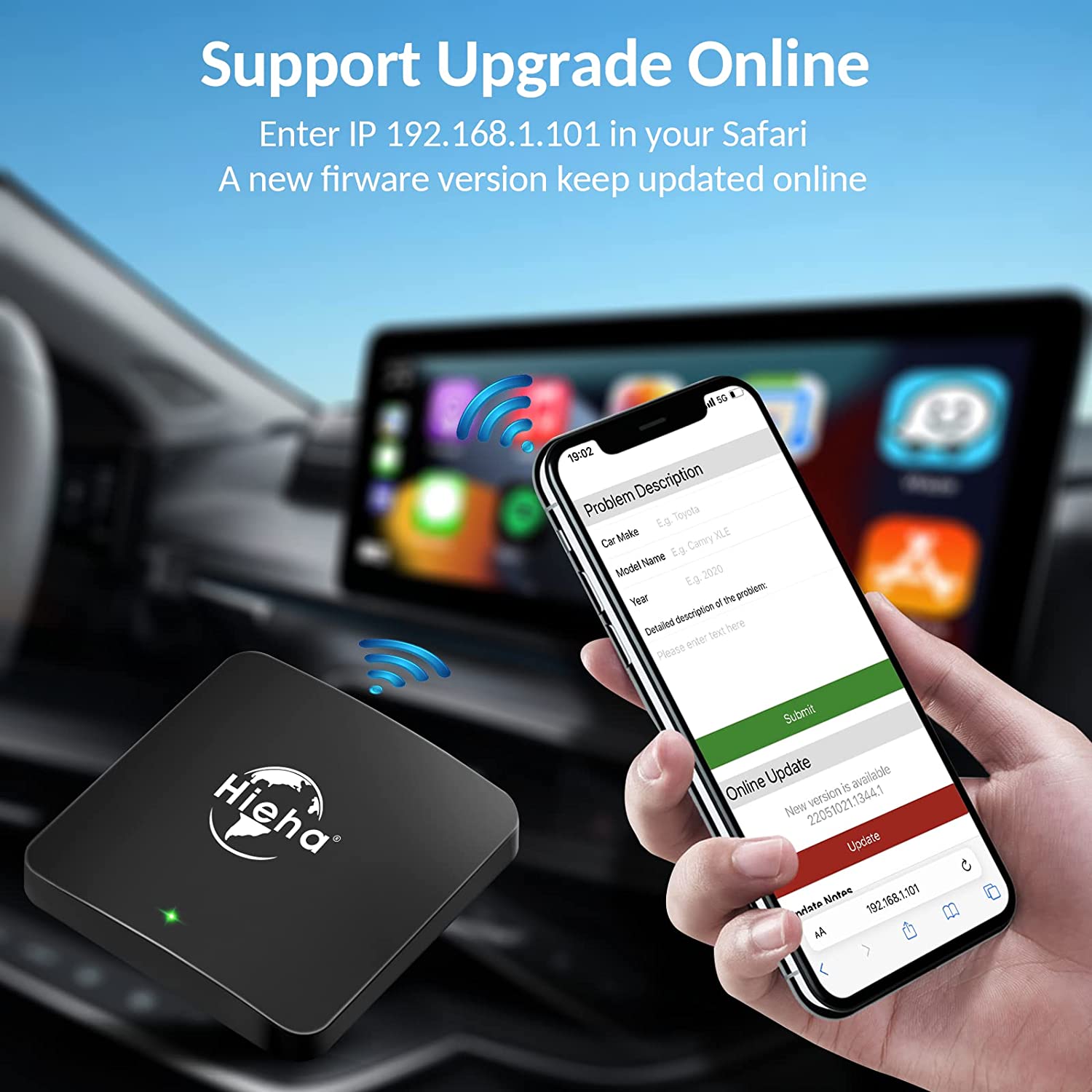 Hieha Wireless CarPlay Adapter: The Easiest Way to Add Wireless Carplay to  Your Car.