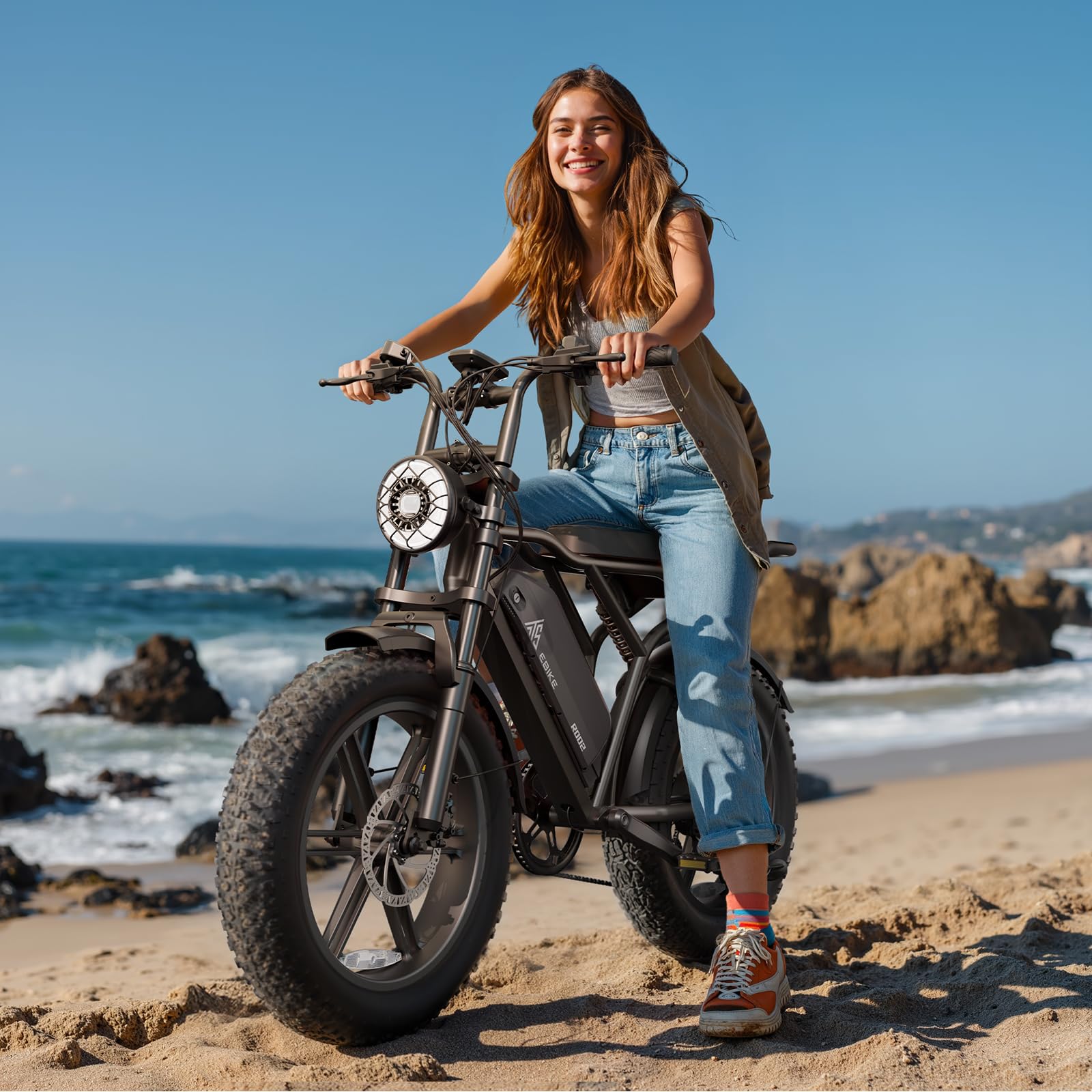 TST 1500W Electric Bike for Adults 28MPH Fat Tire E-Bike 60 to 110 Miles Range 48V Battery Full Suspension