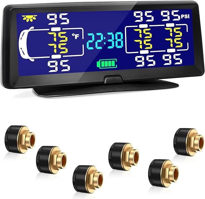 7.84” Wireless Solar Tire Pressure Monitoring System