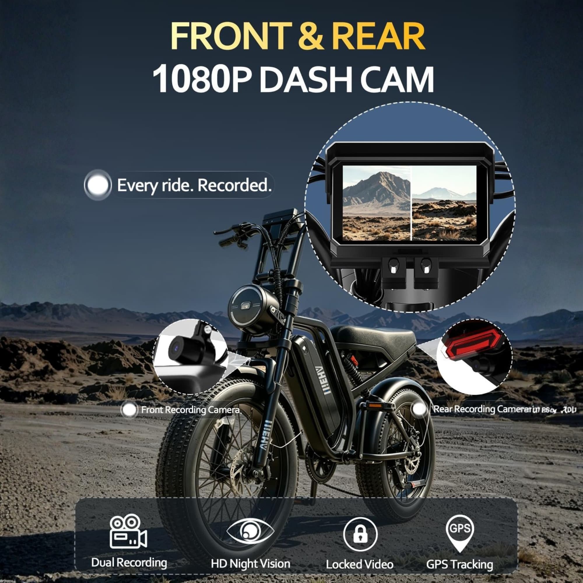 HIEHA® SU8 2.0 Smart Moped-Style Electric Bike