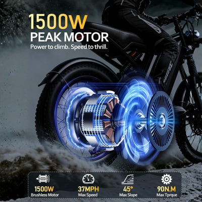 HIEHA® SU8 2.0 Smart Moped-Style Electric Bike