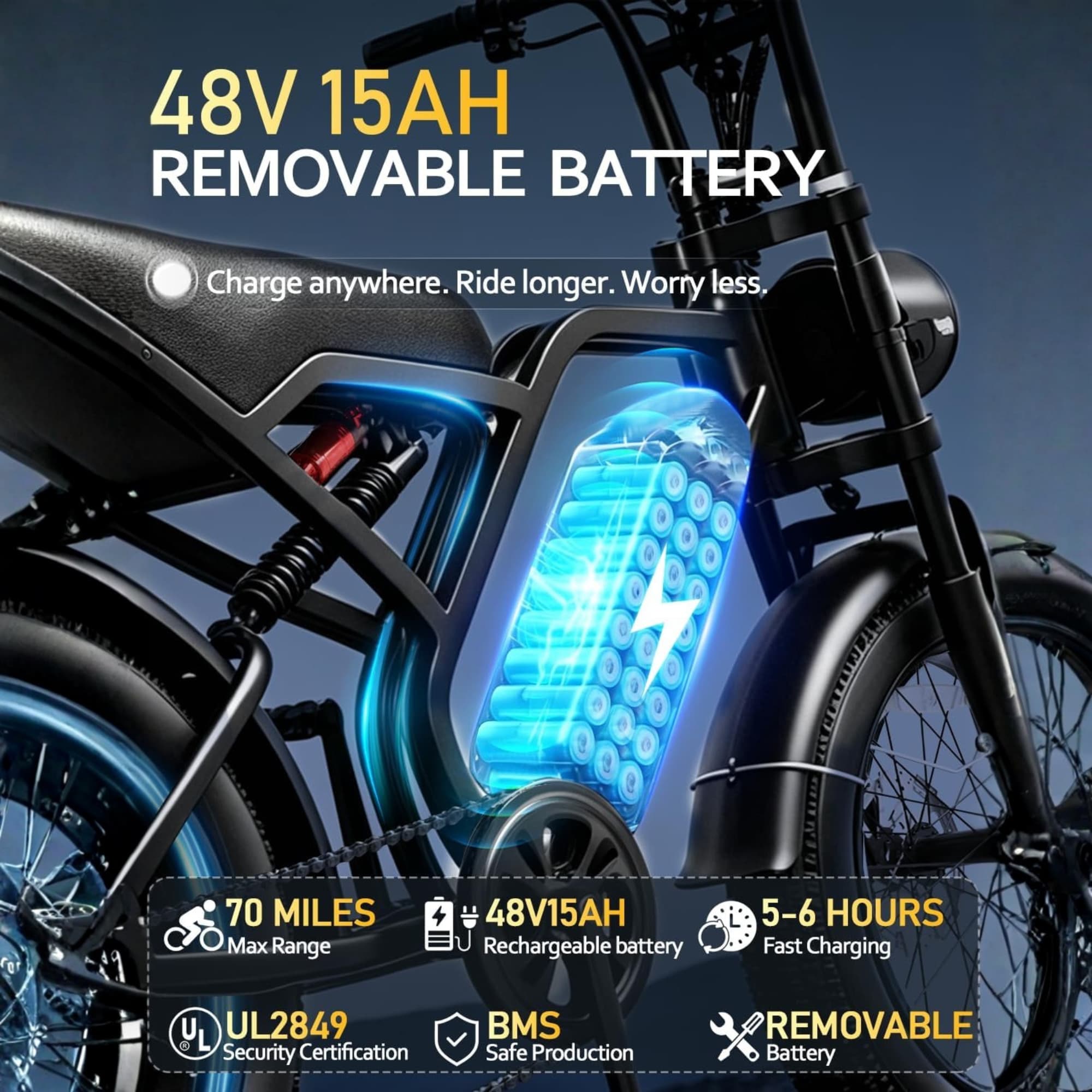 HIEHA® SU8 2.0 Smart Moped-Style Electric Bike
