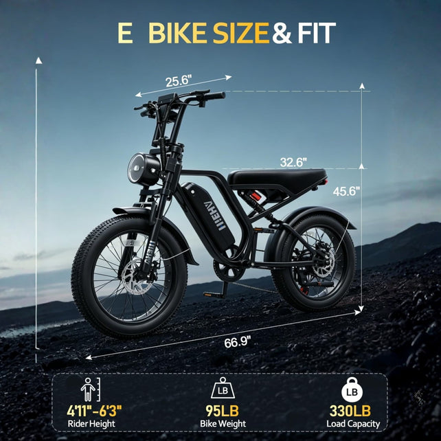 HIEHA® SU8 2.0 Smart Moped-Style Electric Bike