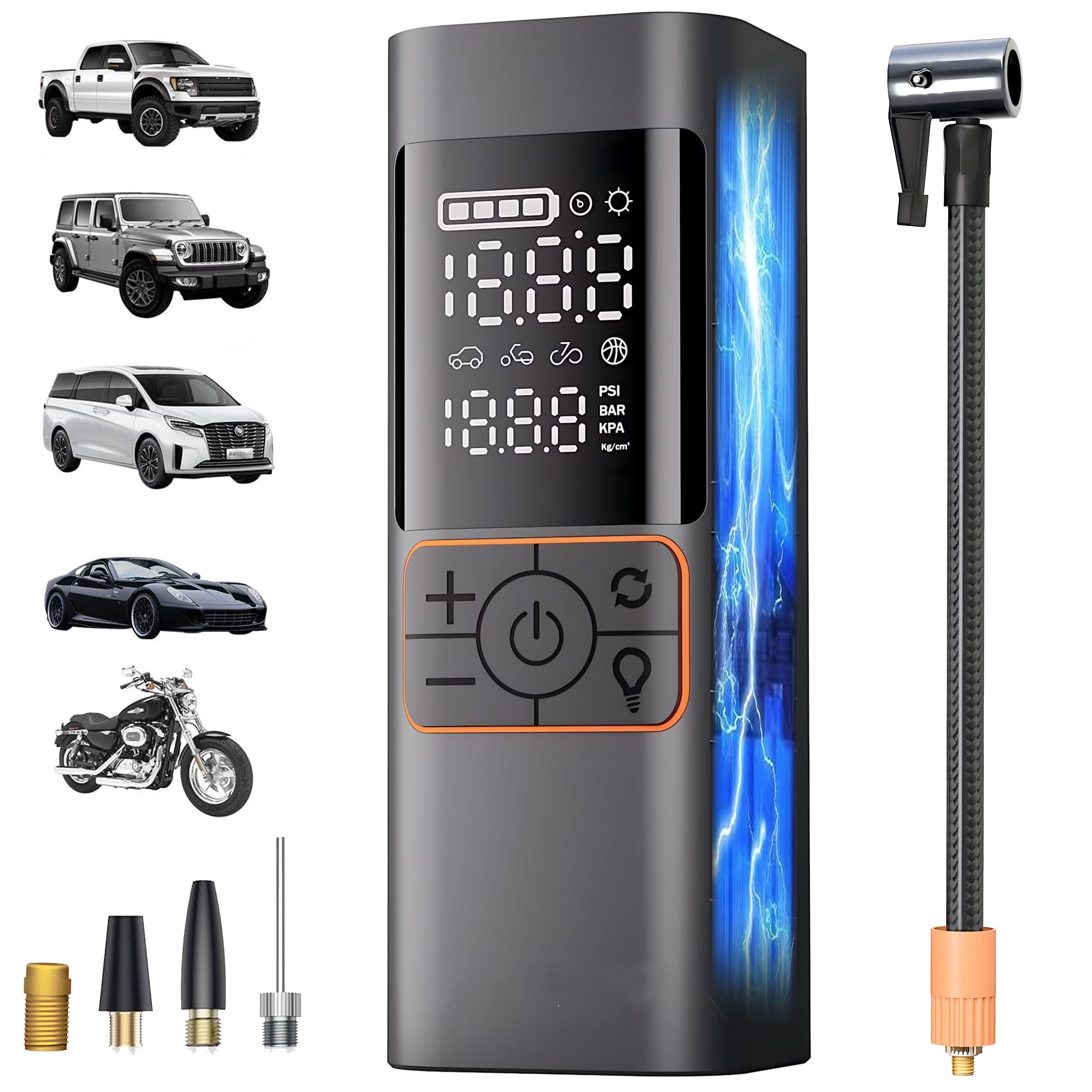 HIEHA® Portable 180PSI Tire Inflator | Cordless Fast Air Pump