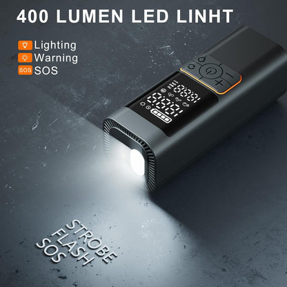 180PSI Cordless Tire Inflator with 20000mAh Battery & LED Light