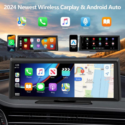 2K Smart Dash Cam Pro | Wireless CarPlay, Android Auto, GPS, 1080P Rear Cam