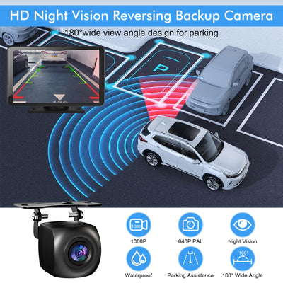 HIEHA® 7" Wireless CarPlay Stereo | Free Backup Camera