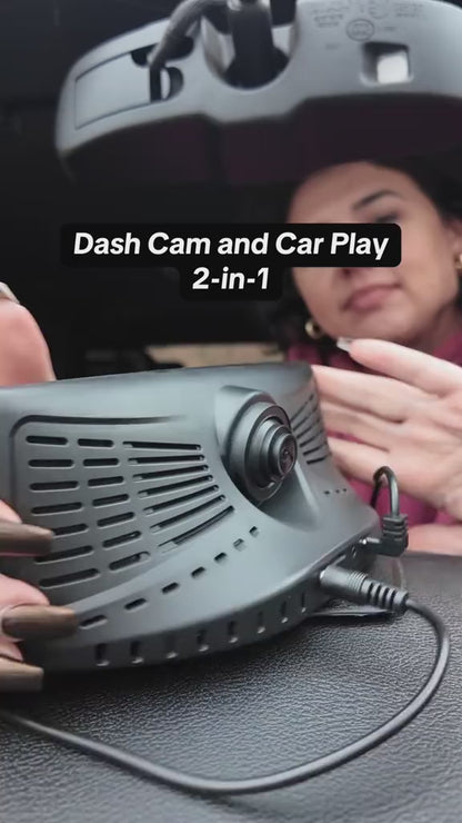 2K Smart Dash Cam Pro | Wireless CarPlay, Android Auto, GPS, 1080P Rear Cam