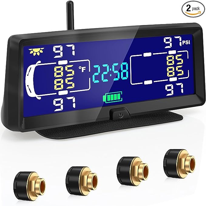 7.84” Wireless Solar Tire Pressure Monitoring System