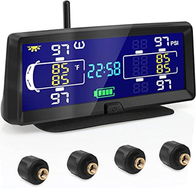 Hieha 7.84”Rv Tire Pressure Monitoring System with 4 Sensors - Hieha