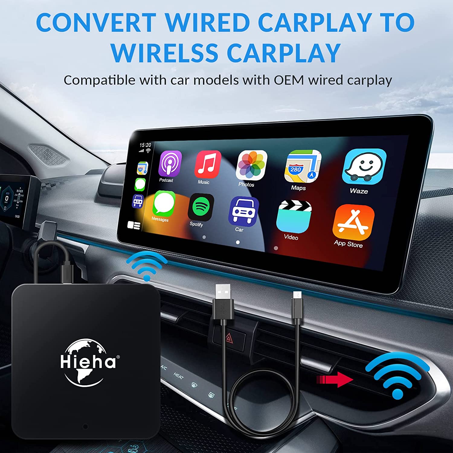 Hieha Wireless CarPlay Adapter: The Easiest Way to Add Wireless