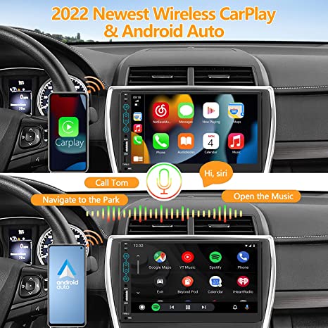  Double din Car Stereo Compatible with Wireless Carplay
